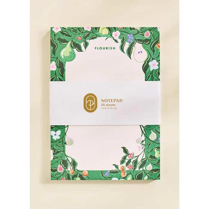 Flourish Blooming Fruits Illustrated Notepad | 50 Sheets