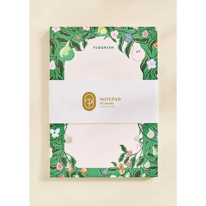 Flourish Blooming Fruits Illustrated Notepad | 50 Sheets