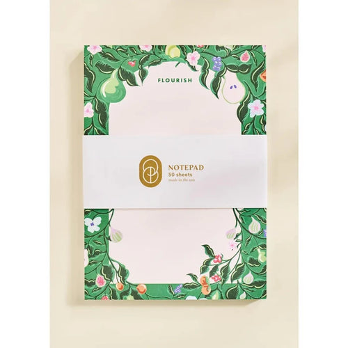 Flourish Blooming Fruits Illustrated Notepad | 50 Sheets