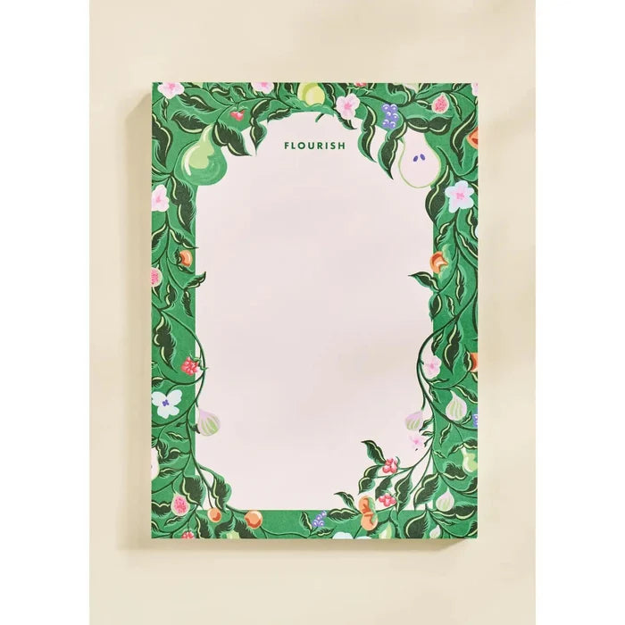Flourish Blooming Fruits Illustrated Notepad | 50 Sheets