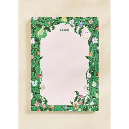 Flourish Blooming Fruits Illustrated Notepad | 50 Sheets