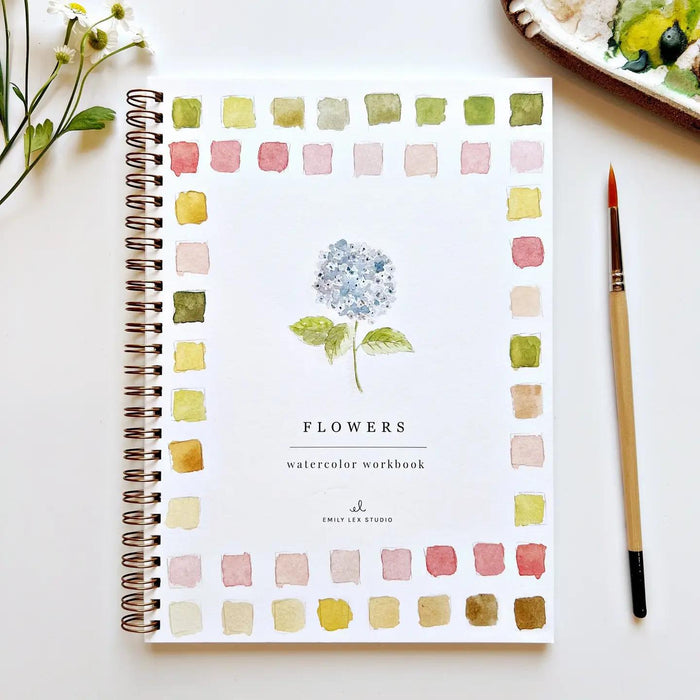 Flower water color book