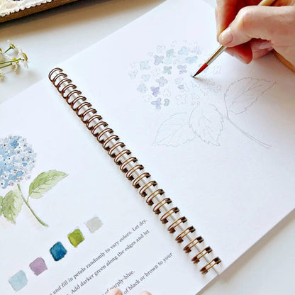 Flower water color book