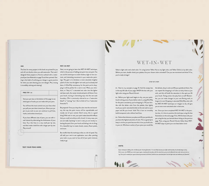 Flowers And Feathers Coloring Book