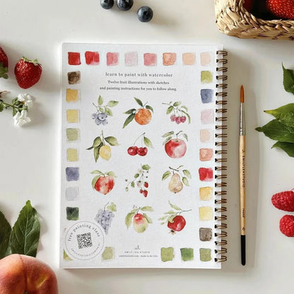 Fruit watercolor book