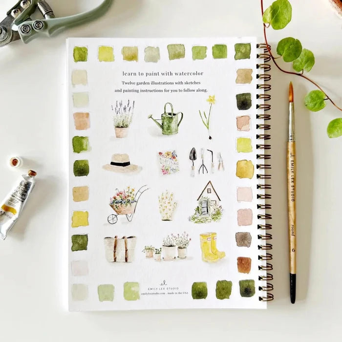 Garden watercolor book