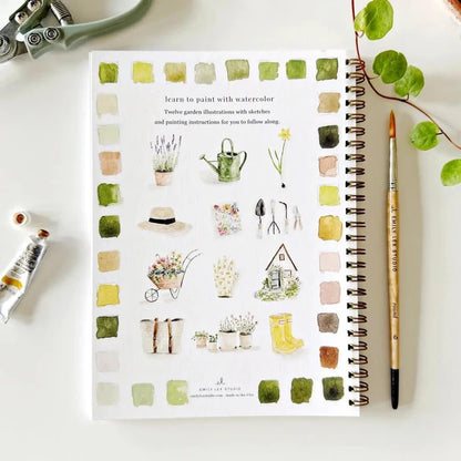 Garden watercolor book
