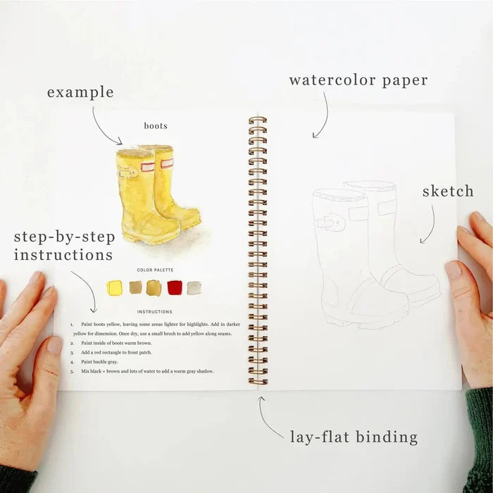 Garden watercolor book