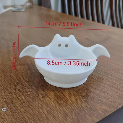 Ghost Bat Ceramic Candy Bowl
