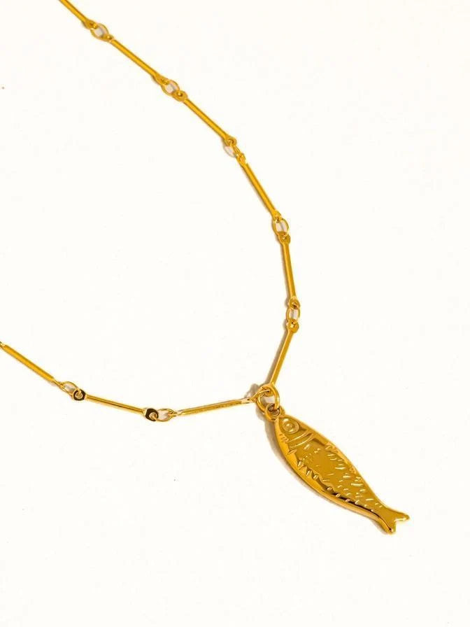 Gold Plated Fish Necklace