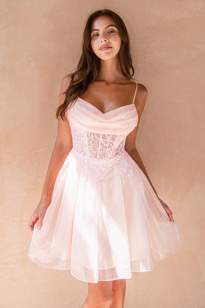 Short Cocktail Glitter Print Homecoming Dress