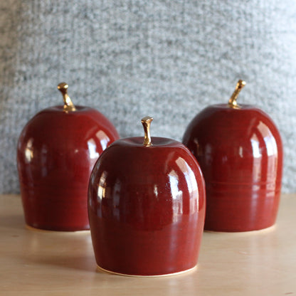 Handmade Ceramic Apple | 22k Gold image 0