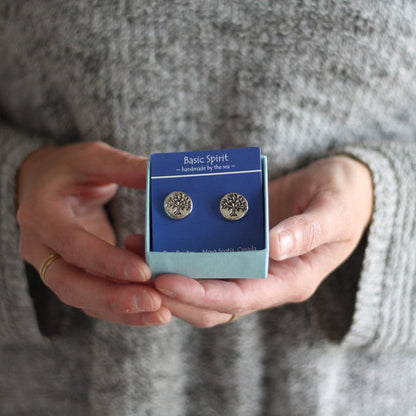 Handmade Fine Pewter Stud Earrings | 7 Styles image 1