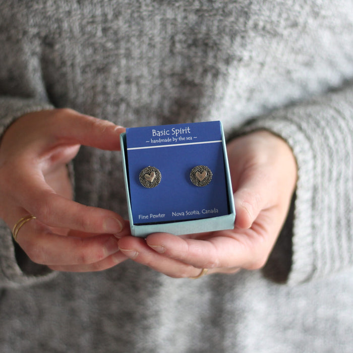 Handmade Fine Pewter Stud Earrings | 7 Styles image 3