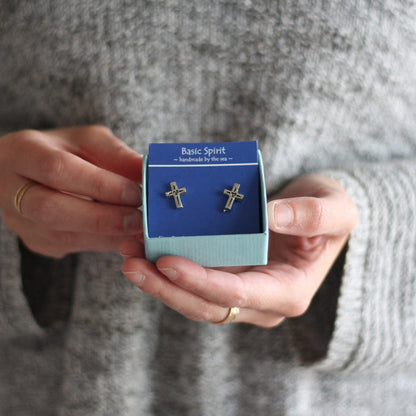 Handmade Fine Pewter Stud Earrings | 7 Styles image 6