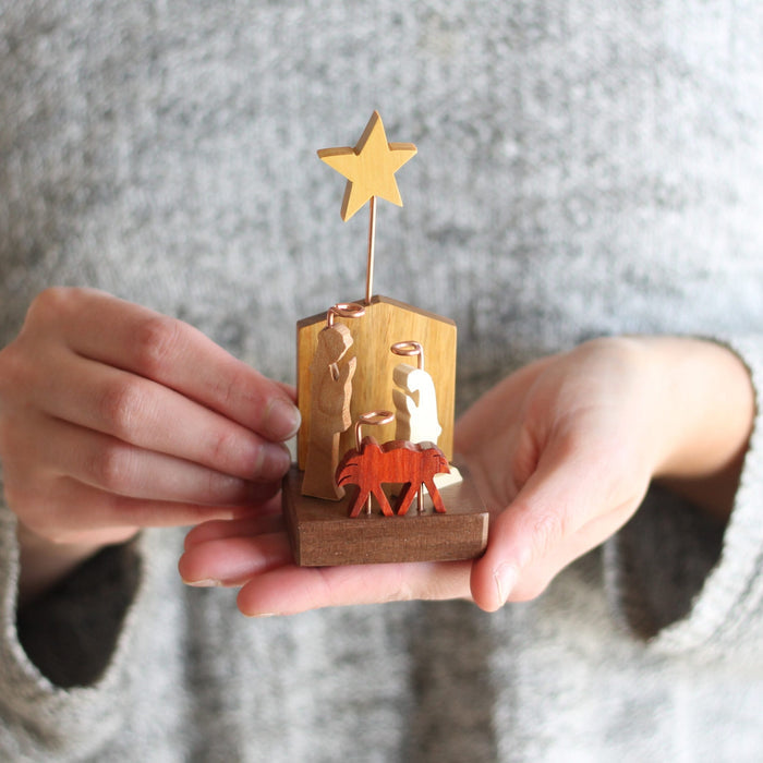 Handmade Mini Wooden Nativity image 0