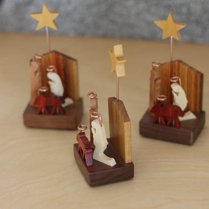 Handmade Mini Wooden Nativity image 3