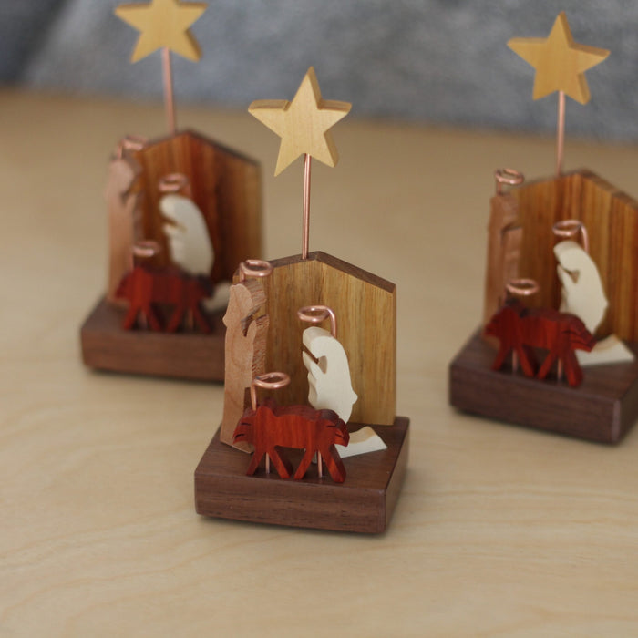 Handmade Mini Wooden Nativity image 4