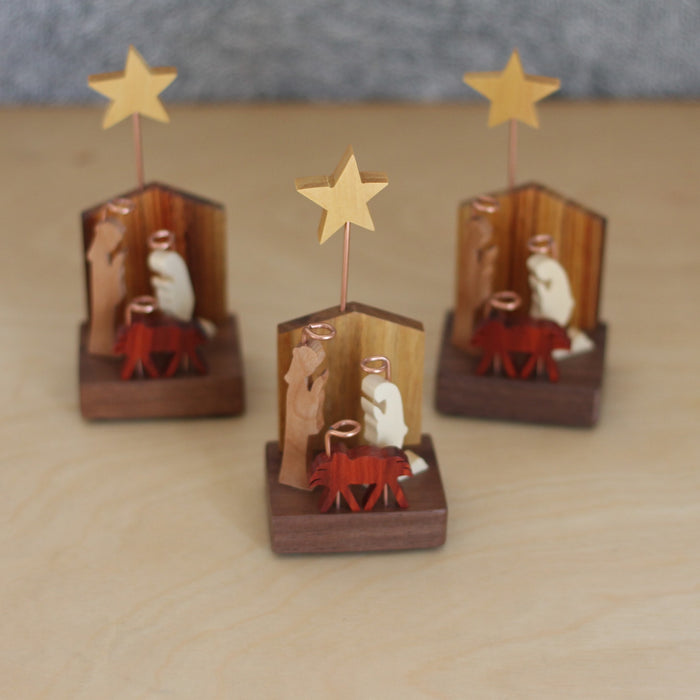 Handmade Mini Wooden Nativity image 5