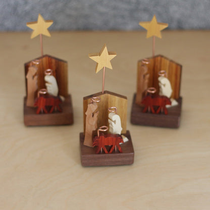 Handmade Mini Wooden Nativity image 5