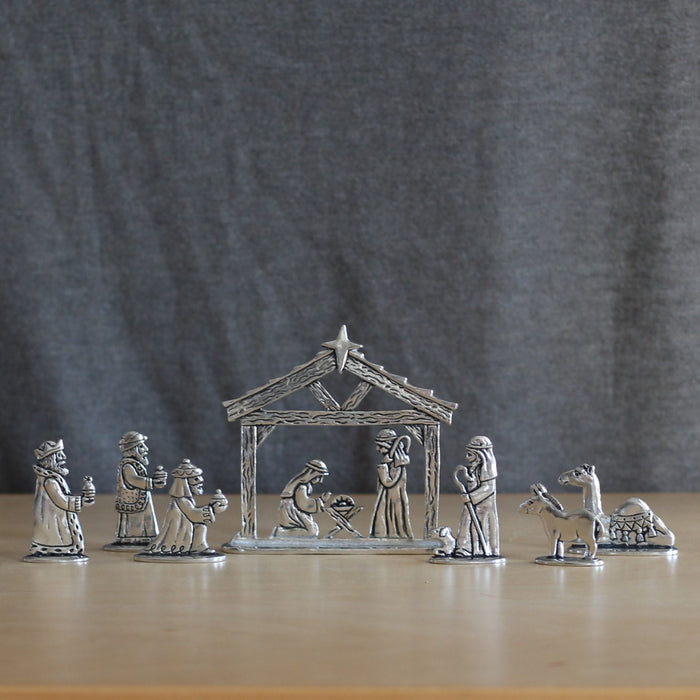 Handmade Pewter 7-Piece Nativity Scene | Gift Box Included image 4
