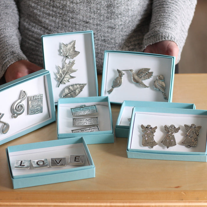Handmade Pewter Magnet Set | 13 Styles image 2