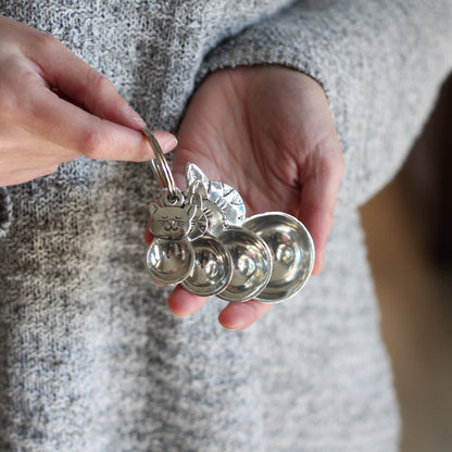 Handmade Pewter Measuring Spoons | Cats image 0