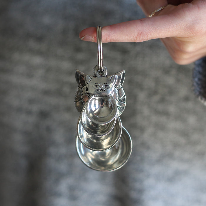 Handmade Pewter Measuring Spoons | Cats image 2