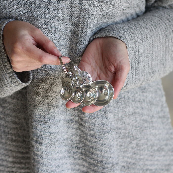 Handmade Pewter Measuring Spoons | Cats image 4
