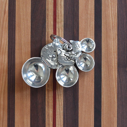 Handmade Pewter Measuring Spoons | Cats image 6