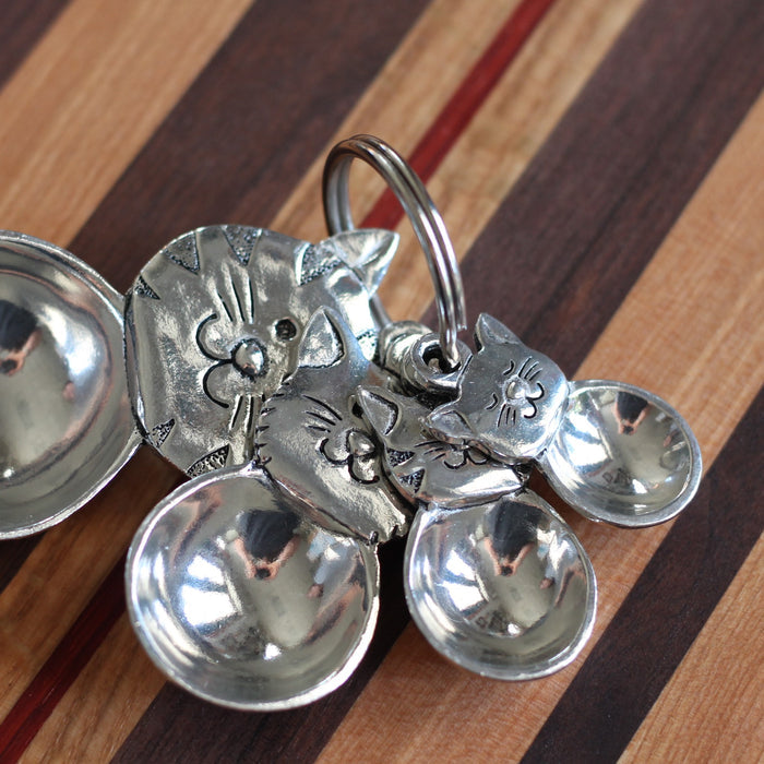 Handmade Pewter Measuring Spoons | Cats image 7