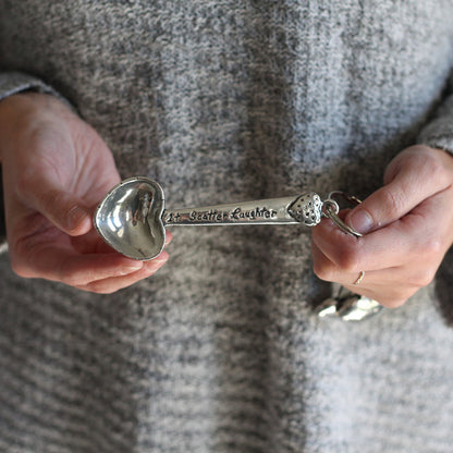 Handmade Pewter Measuring Spoons | Hearts image 2