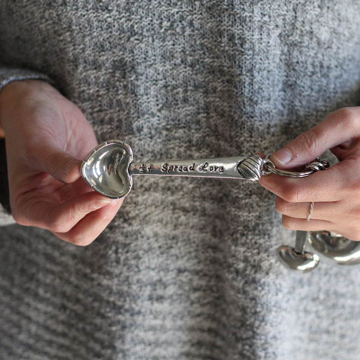 Handmade Pewter Measuring Spoons | Hearts image 3