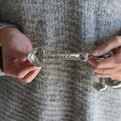 Handmade Pewter Measuring Spoons | Hearts image 3