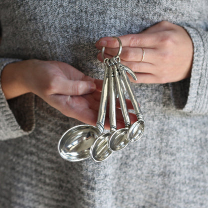 Handmade Pewter Measuring Spoons | Music Notes image 0