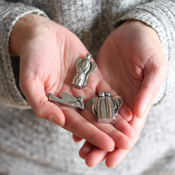 Handmade Pewter Mini Figurines | 3 pc. Angel Set image 0