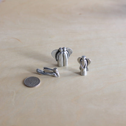 Handmade Pewter Mini Figurines | 3 pc. Angel Set image 1