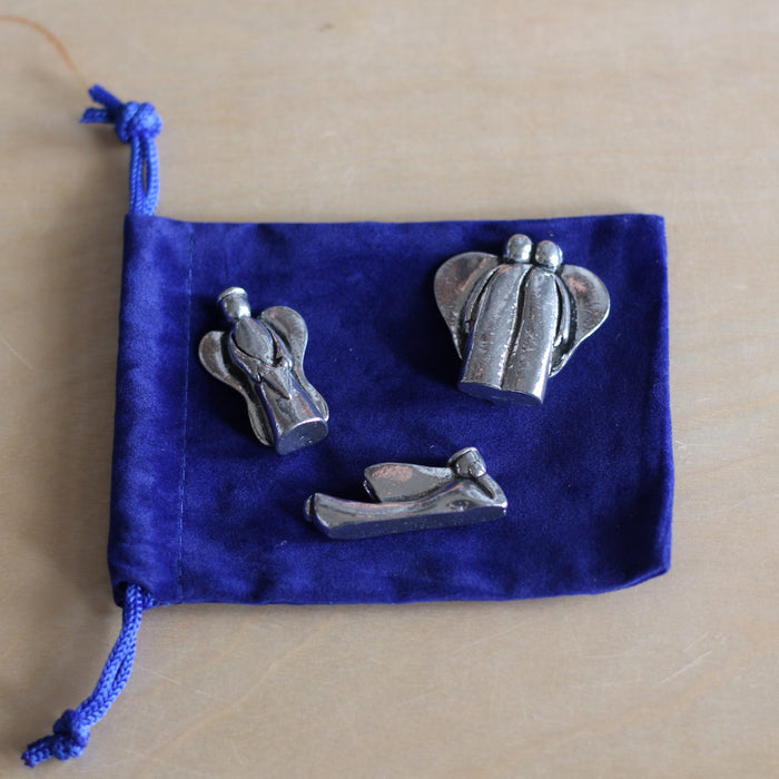 Handmade Pewter Mini Figurines | 3 pc. Angel Set image 2