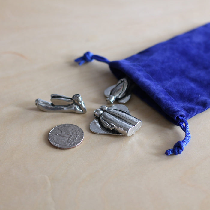 Handmade Pewter Mini Figurines | 3 pc. Angel Set image 3