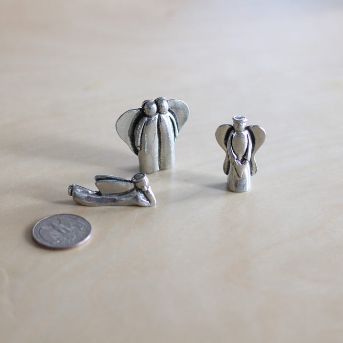 Handmade Pewter Mini Figurines | 3 pc. Angel Set image 5