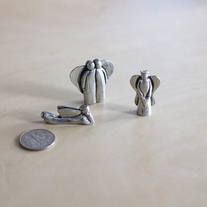 Handmade Pewter Mini Figurines | 3 pc. Angel Set image 5