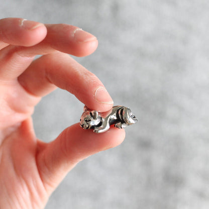 Handmade Pewter Mini Figurines | 3 pc. Cat Set image 1