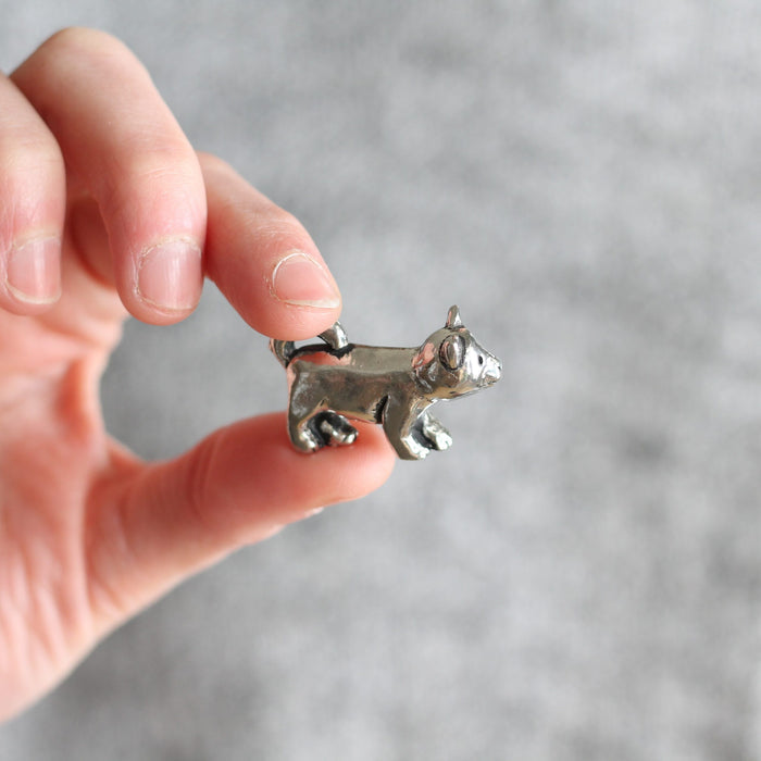 Handmade Pewter Mini Figurines | 3 pc. Cat Set image 5