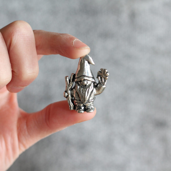 Handmade Pewter Mini Figurines | 3 pc. Gnome Set image 1