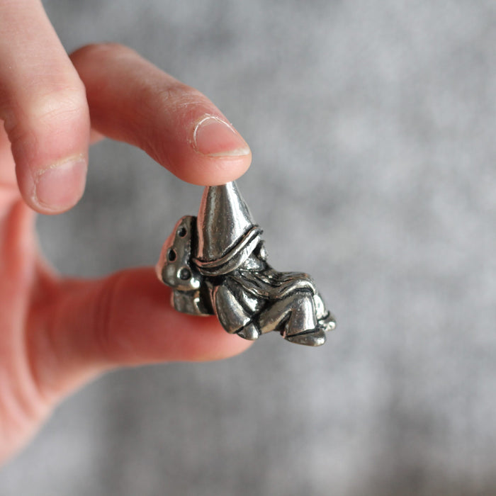 Handmade Pewter Mini Figurines | 3 pc. Gnome Set image 4
