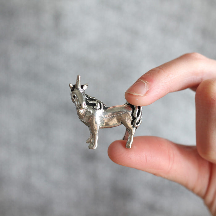 Handmade Pewter Mini Figurines | 3 pc. Unicorn Set image 2