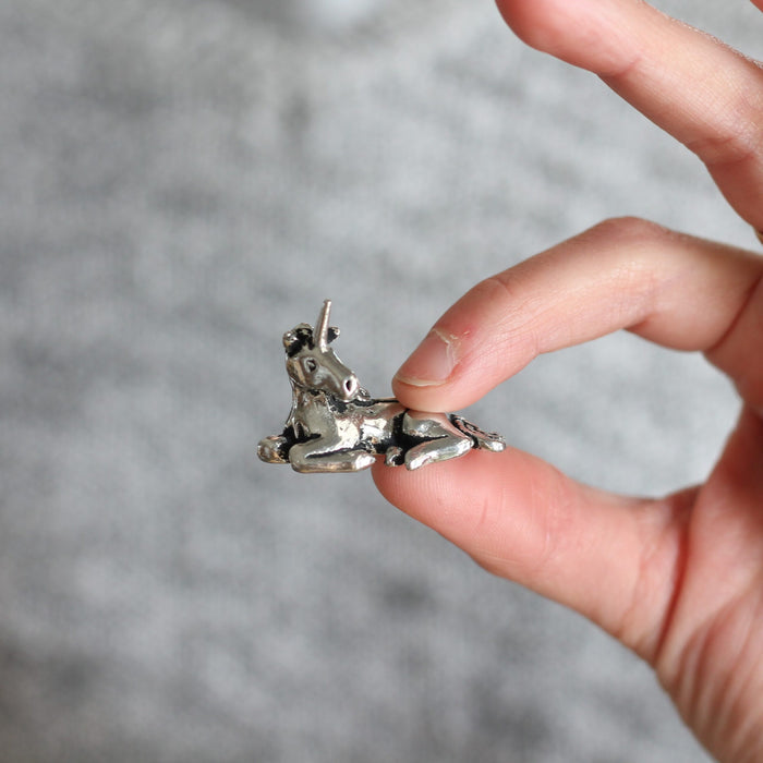 Handmade Pewter Mini Figurines | 3 pc. Unicorn Set image 3