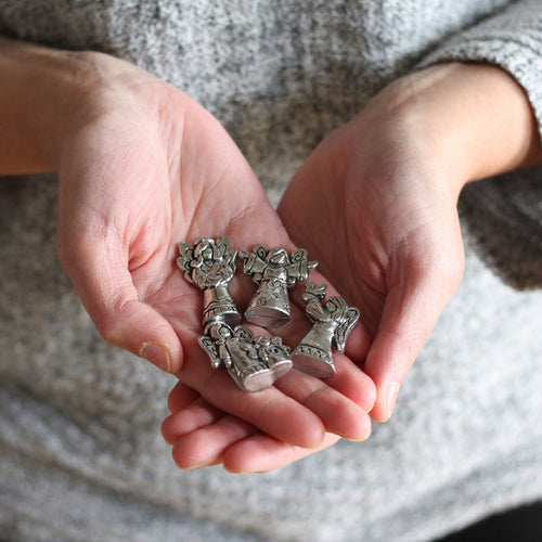 Handmade Pewter Mini Figurines | 4 pc. Angel Blessing Set image 0