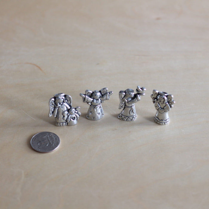 Handmade Pewter Mini Figurines | 4 pc. Angel Blessing Set image 3
