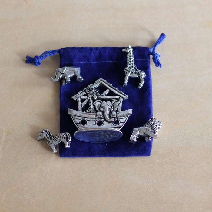 Handmade Pewter Mini Figurines | 5 pc. Noah's Ark Set image 2